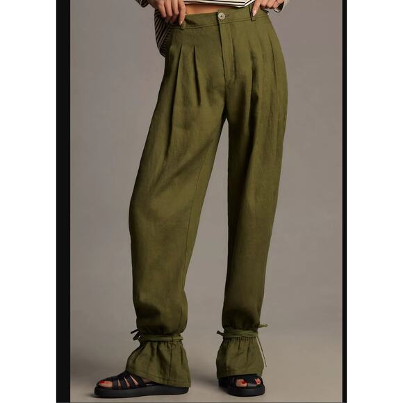 Anthropologie Ankle-Tie Pants - New Size 4 - Picture 2 of 5